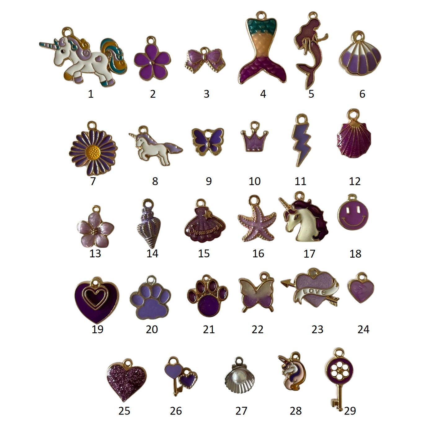 Charms: Purple Collection