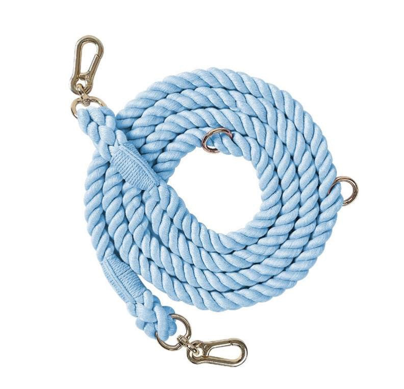 Hands-Free Rope Leash - Baby Blue