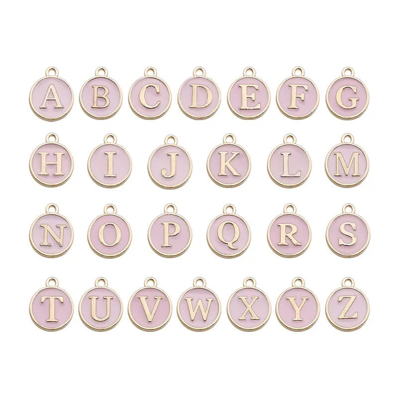 Charms: Baby Pink Letters