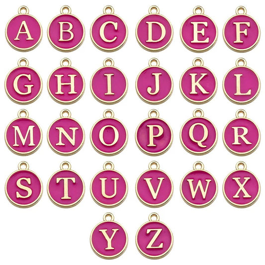 Charms: Hot Pink Letters