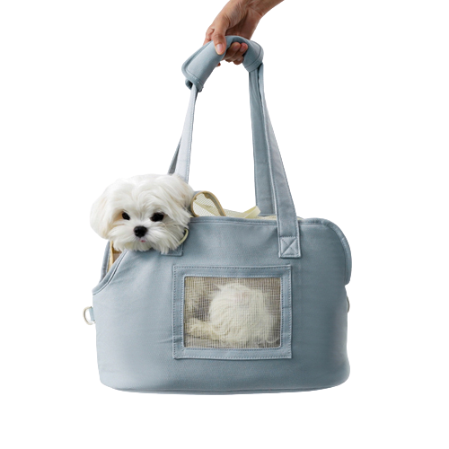 Pet Carrier Bag: Blue Canvas